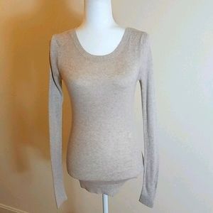 Express tan camel crew neck classic sweater